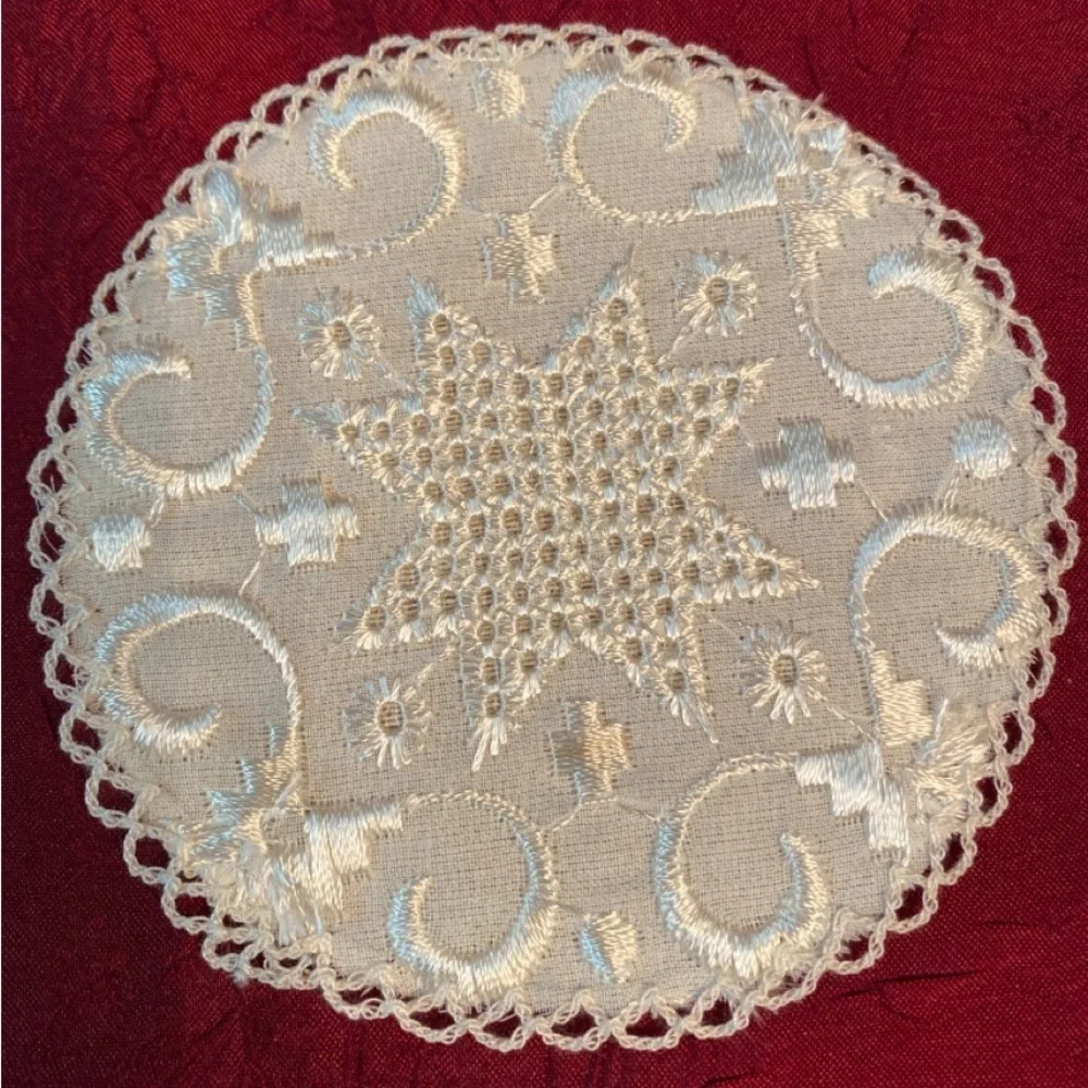 Beautiful Vintage Hand Embroidered Kalocsa Hungarian Coasters